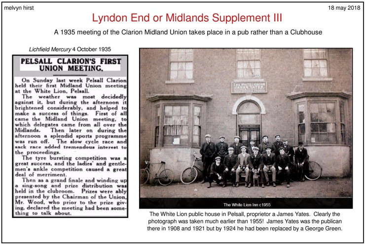 Lyndon End or Midlands Supplement 3