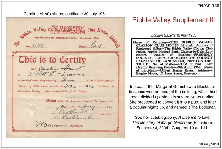 Ribble Valley Supplement III